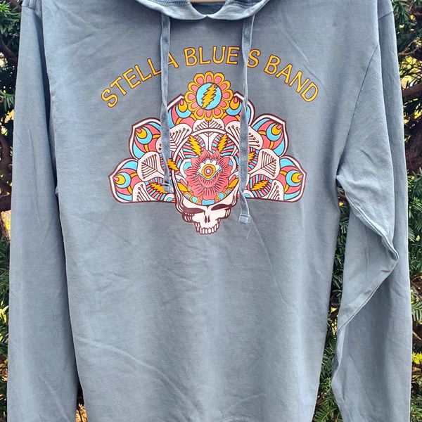 Stella Blues's Band Logo Long Sleeved Hoodie, Nordic Green