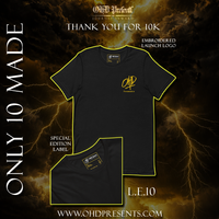 10k Embroidered Launch Logo tee (L.E.10)