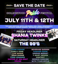 Shania Twink Headlines Collingwood Pride!