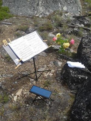 All set up on the mountain top!
