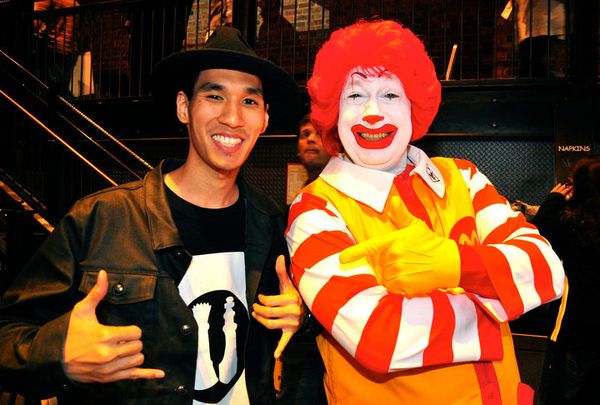 Jason Tom and Ronald McDonald