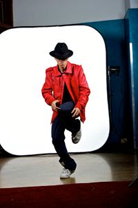 Jason Tom Red Leather Jacket by Joe Marquez