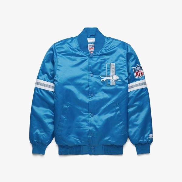 Detroit Lions Homage x Starter Gridiron Jacket Front