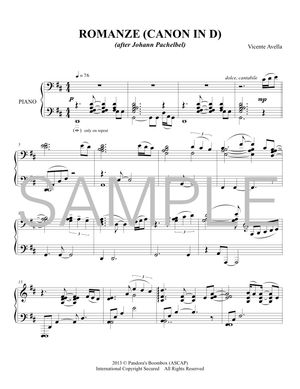 Vicente Avella Romanze Canon in D
