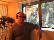 Opetaia recording with Kauri trees