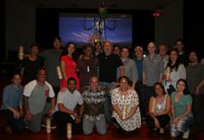Te Vaka with the music team at Warners