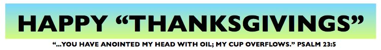 Title banner for Happy Thanksgivings