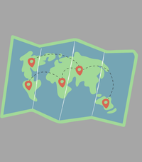 Picture of a map if the world