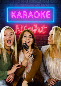 Karaoke singers at a bar
