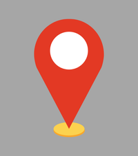 Location symbol in red